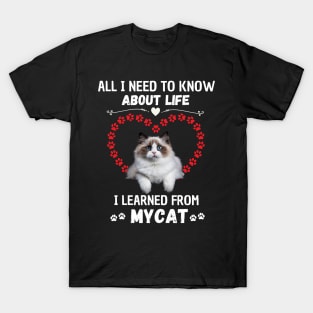 All I Need To Know About Life I Learned From My Cat T-Shirt